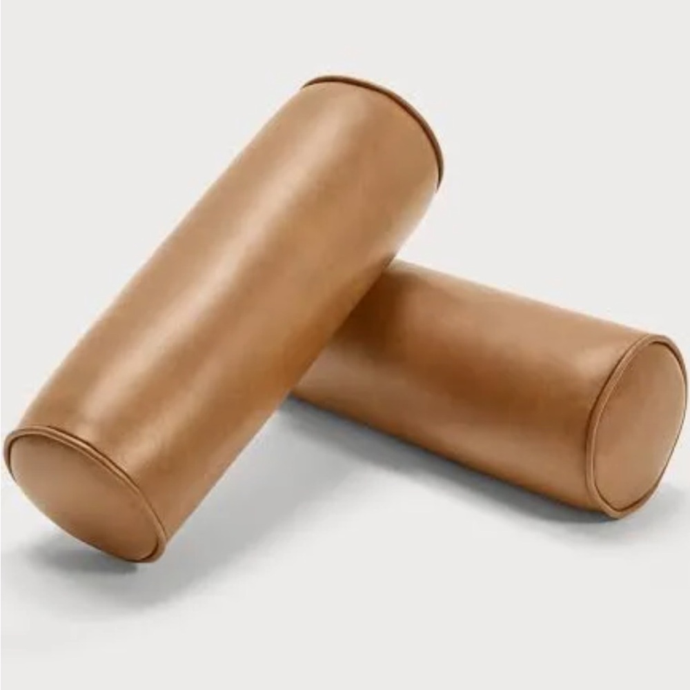 Burrow nomad leather bolster pillows set of 2 
NEW WITHOUT TAGS